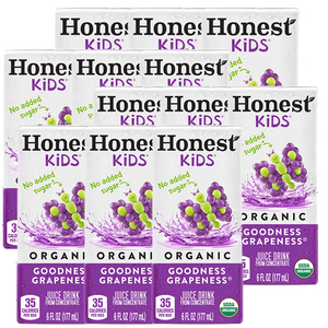 Honest Kids Goodness Grapeness Organic Juice Drink 12 Pack (177ml per pack)