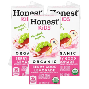 Honest Kids Berry Berry Good Lemonade Organic Juice Drink 3 Pack (177ml per pack)