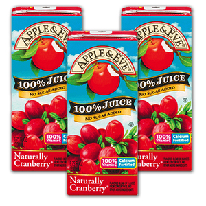 Apple & Eve Naturally Cranberry 100% Juice 3 Pack (200ml per pack)