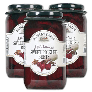 Paisley Farm Sweet Pickled Beets 3 Pack (1kg per bottle)