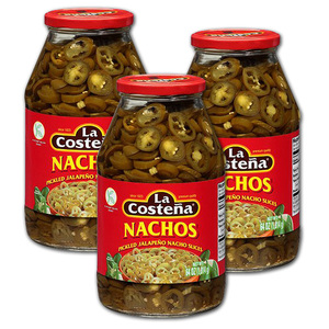 La Costena Pickled Jalapeno Nacho Slices 3 Pack (1.8kg per bottle)