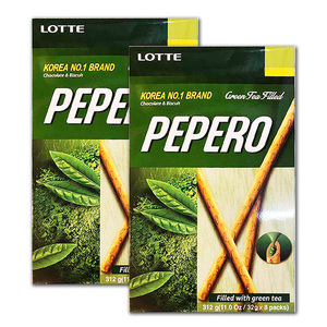 Lotte Pepero Nude Green Tea 2 Pack (8's per box)
