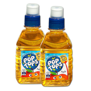 Pop Tops Apple Juice 2 Pack (250ml per bottle)