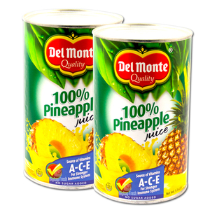 Del Monte Pineapple Juice 2 Pack (1.36L per can)