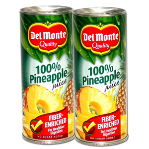 Del Monte Pineapple Juice Fiber 2 Pack (240ml per can)