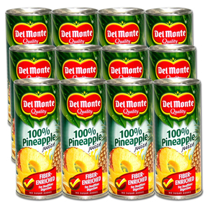 Del Monte Pineapple Juice Fiber 12 Pack (240ml per can)