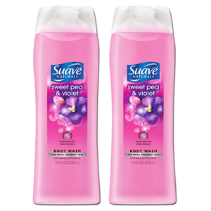 Suave Sweet Pea & Violet Body Wash 2 Pack (532ml per bottle)
