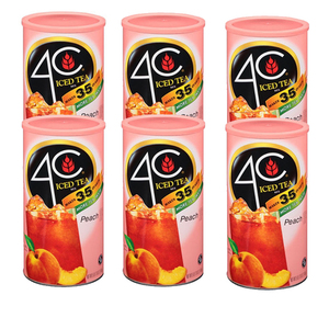 4C Iced Tea Peach Tea Mix 6 Pack (223g per can)