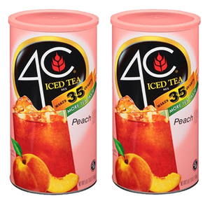 4C Iced Tea Peach Tea Mix 2 Pack (223g per can)