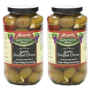 Napa Valley Bistro Garlic Stuffed Olives 2 Pack (907g per bottle)