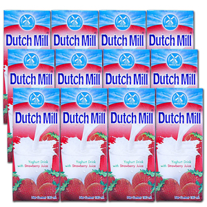 Dutch Mill Strawberry Yogurt 12 Pack (180ml per pack)