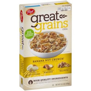Post Great Grains Banana Nut Crunch Cereal 467g