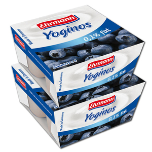 Ehrmann Yoginos Blueberry 2 Pack (4's per pack)