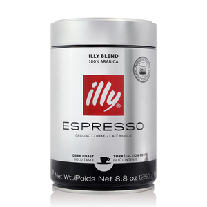 Illy Ground Espresso Dark Roast Coffee 250g