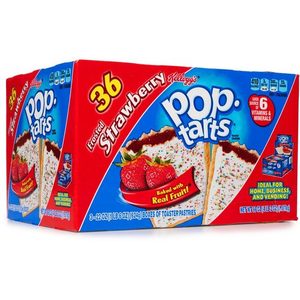 Kellogg's Pop-Tarts Frosted Strawberry Toaster Pastries 36 Pack (17g per pack)