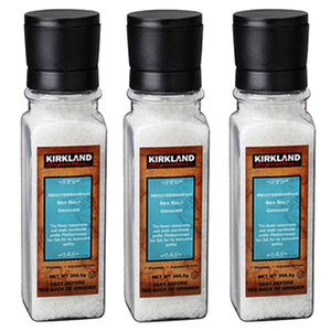 Kirkland Signature Mediterranean Sea Salt Grinder 3 Pack (368.5g per pack)