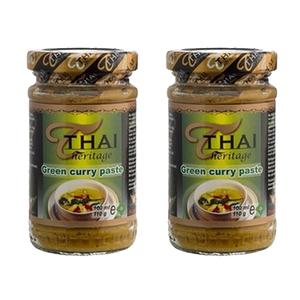 Thai Heritage Green Curry Paste 2 Pack (110g Per Jar)