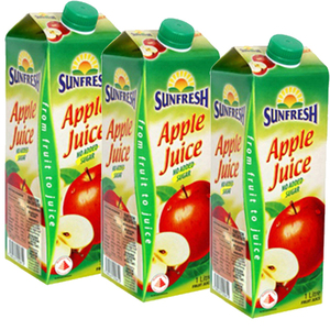 Sunfresh Apple Juice 3 Pack (1L Per Pack)