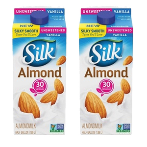 Silk Unsweetened Vanilla Almondmilk 2 Pack (946ml Per Pack)