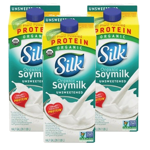 Silk Organic Unsweetened Soymilk 3 Pack (946ml Per Pack)