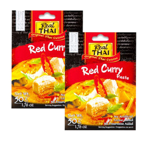 Real Thai Red Curry Paste 2 Pack (50g Per Pack)