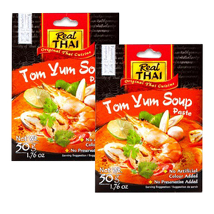 Real Thai Tom Yum Soup Paste 2 Pack (50g Per Pack)