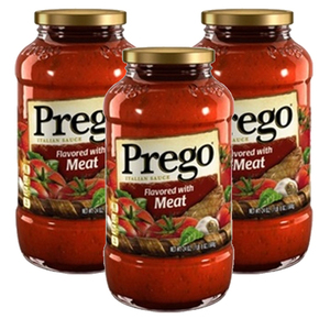 Prego Flavored with Meat Italian Sauce 3 Pack (680g Per Jar)