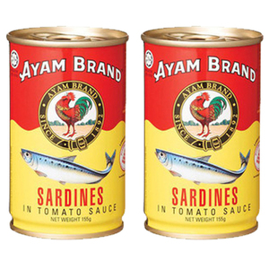 Ayam Brand Sardines in Tomato Sauce 2 Pack (155g Per Can)