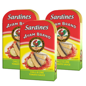 Ayam Brand Sardines in Chilli & Lime Tomato Sauce 3 Pack (120g Per Can)
