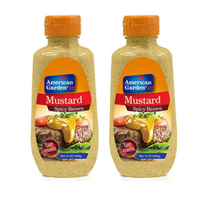 American Garden Spicy Brown Mustard 2 Pack (340g Per Bottle)
