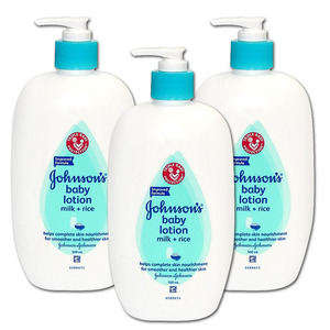 Johnson & Johnson Baby Milk Lotion 3 Pack (500ml per bottle)