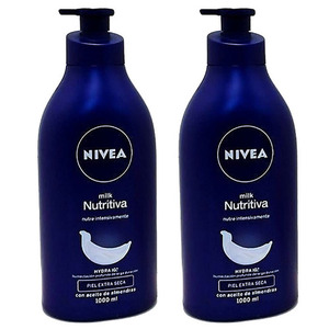 Nivea Milk Nutritiva Lotion 2 Pack (1L per bottle)