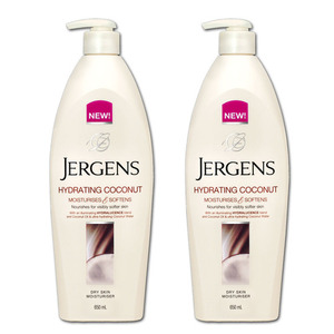 Jergens Hydrating Coconut Lotion 2 Pack (650ml per bottle)