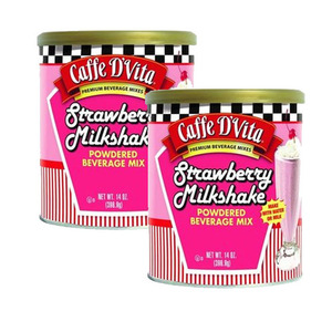Caffe D'Vita Strawberry Milkshake 2 Pack (396.9g Per Can)