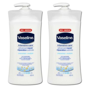 Vaseline Intensive Care Advanced Repair Unscented Lotion 2 Pack (600ml per pack)
