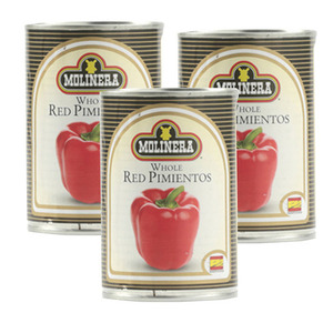 Molinera Whole Red Pimientos 3 Pack (390g Per Can)