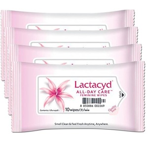 Lactacyd Allday Care Wipes 4 Pack (10 Count per pack)