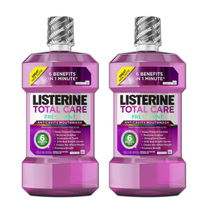 Listerine Total Care Fresh Mint Anticavity Mouthwash 2 Pack (1L per bottle)