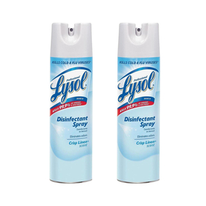 Lysol Crisp Linen Scent Disinfectant Spray 2 Pack (510g per can)