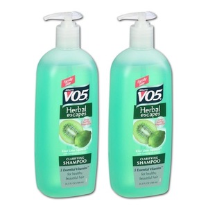 Alberto VO5 Herbal Escapes Kiwi Lime Squeeze Clarifying Shampoo 2 Pack (784ml per bottle)