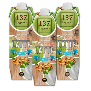137 Degrees Walnut Milk Premium Matcha Latte 3 Pack (1L per pack)