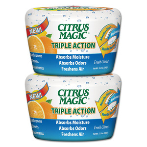 Citrus Magic Triple Action Moisture and Odor Absorber Fresh Citrus 2 Pack (362g per pack)