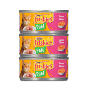 Purina Friskies Pate Salmon Dinner 3 Pack (156g per can)