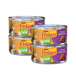 Purina Friskies Pate Turkey & Giblets Dinner 4 Pack (156g per can)
