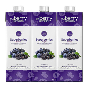 The Berry Company Purple Superberries Juice Drink 3 Pack (1L per Pack)