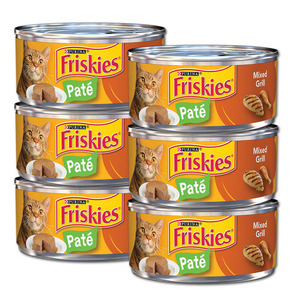Purina Friskies Pate Mixed Grill 6 Pack (156g per can)