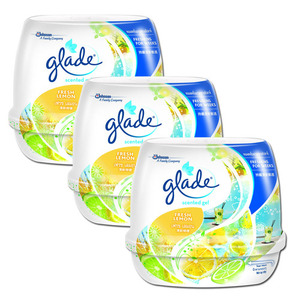 Sc Johnson Glade Fresh Lemon Scented Gel 3 Pack (180g per pack)