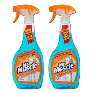 Mr Muscle Glass & Multi-Surface 2 Pack (500ml per pack)