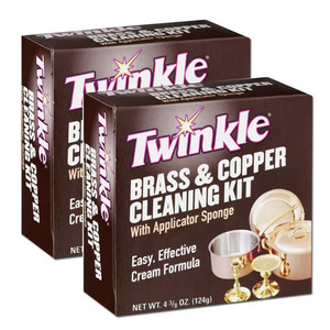 Twinkle Brass & Copper Cleaning Kit 2 Pack (124g per pack)