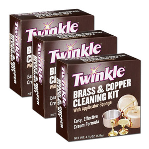 Twinkle Brass & Copper Cleaning Kit 3 Pack (124g per pack)